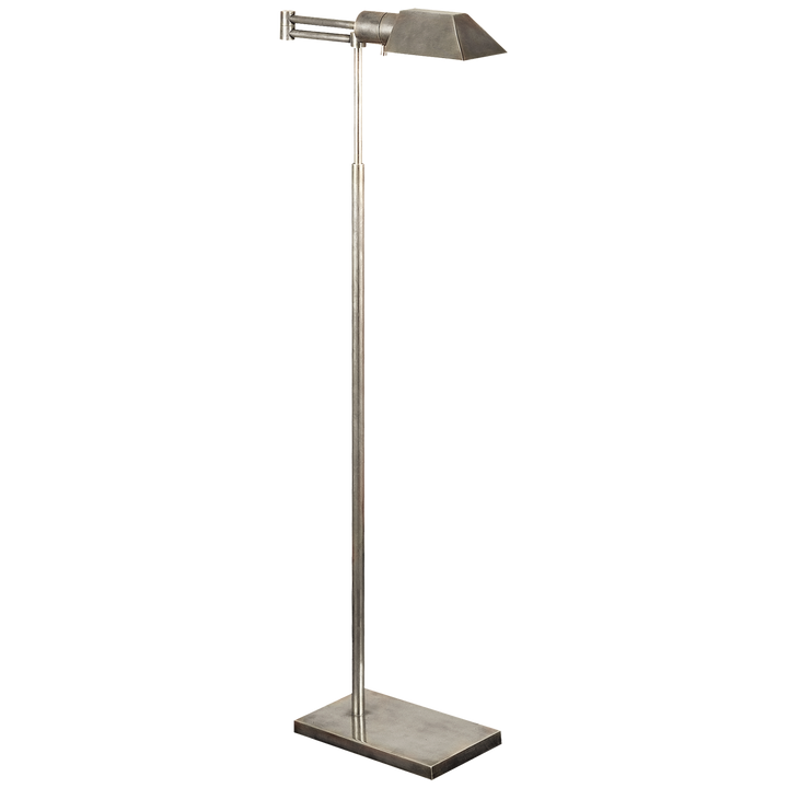 Silla Swing Arm Floor Lamp-Visual Comfort-VISUAL-81134 AN-Floor LampsAntique Nickel-2-France and Son