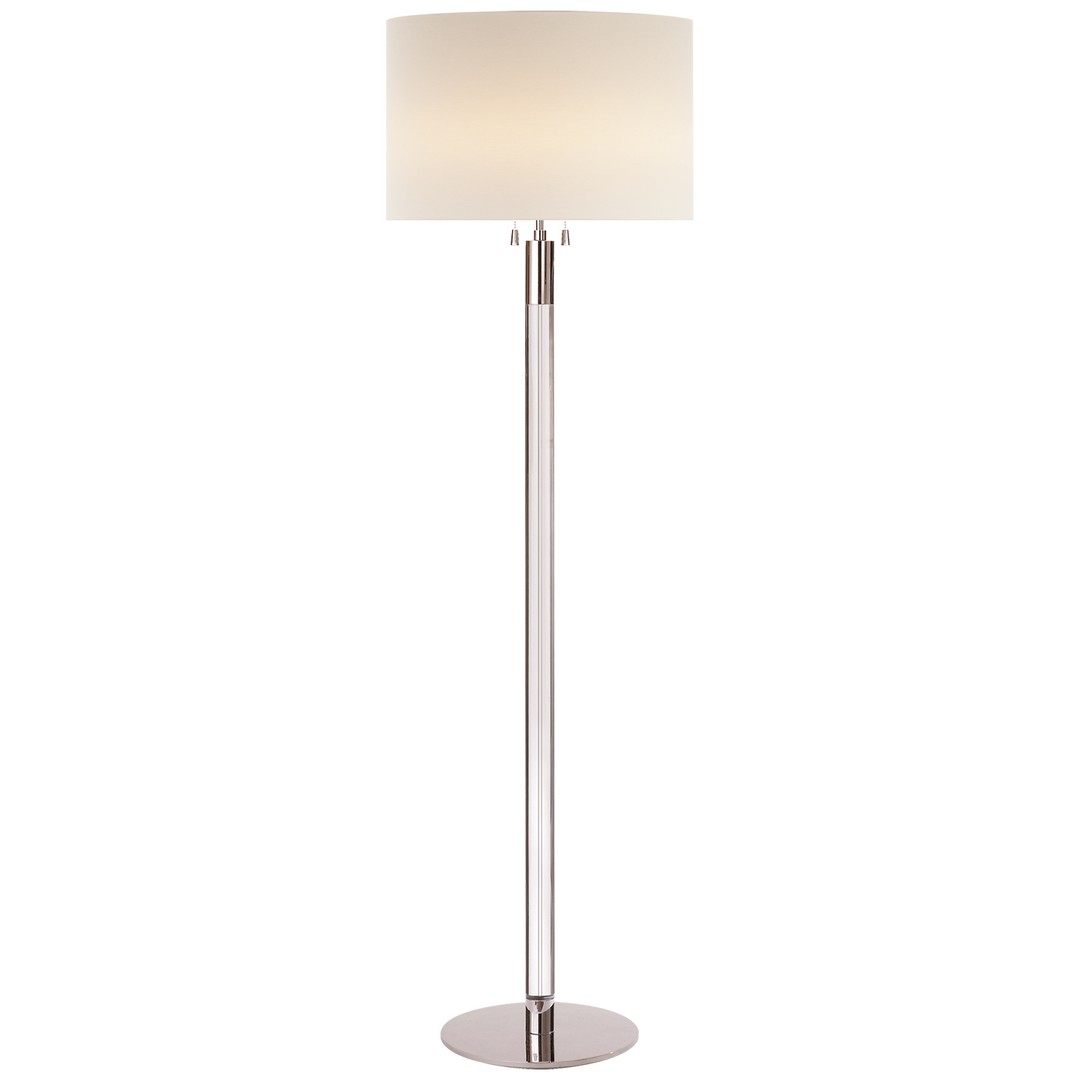 Rigel Floor Lamp-Visual Comfort-VISUAL-ARN 1005PN/CG-L-Floor LampsPolished Nickel with Clear Glass-1-France and Son