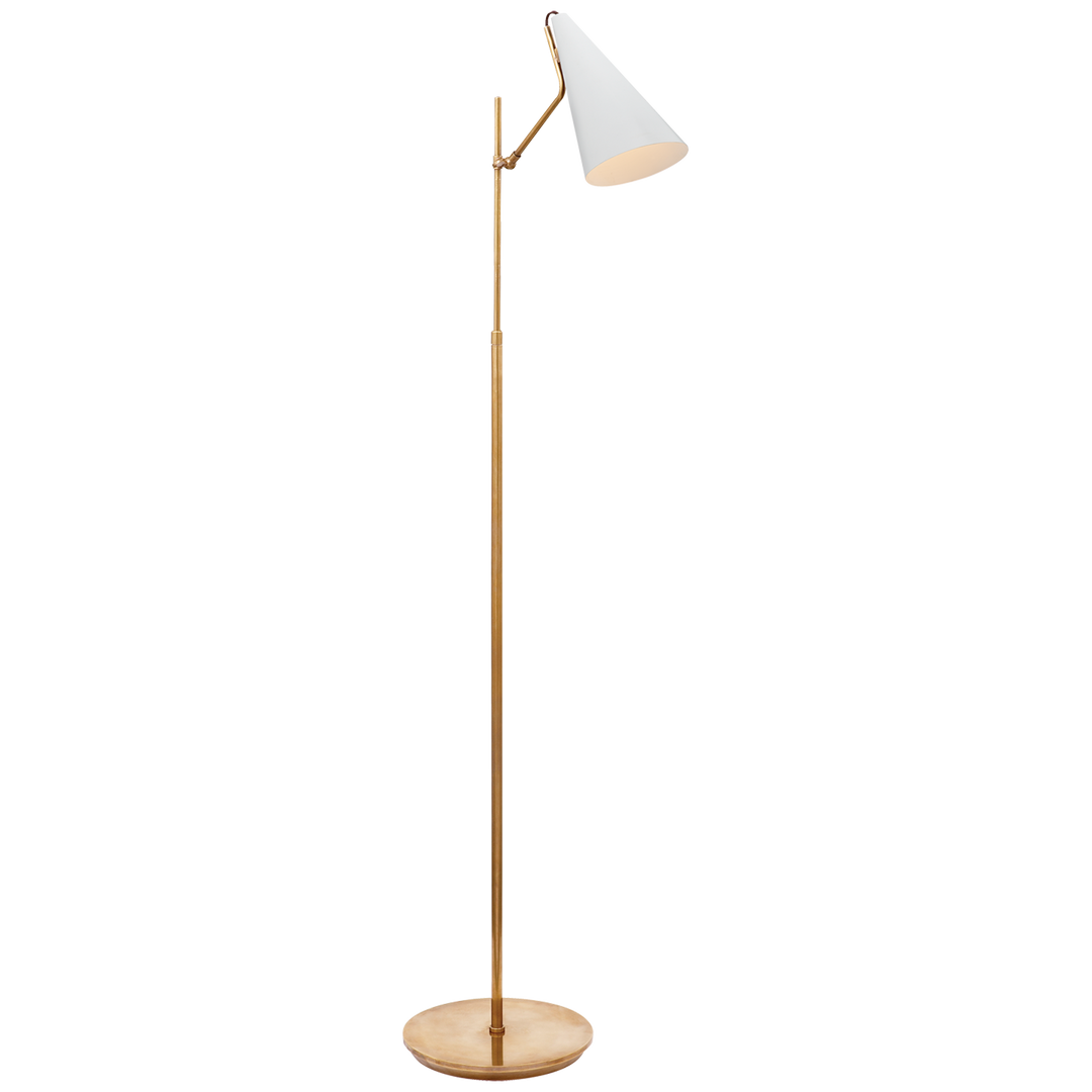 Clint Floor Lamp-Visual Comfort-VISUAL-ARN 1010HAB-WHT-Floor LampsPlaster White-1-France and Son