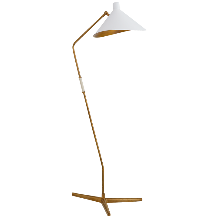 Mayya Large Offset Floor Lamp-Visual Comfort-VISUAL-ARN 1013HAB-WHT-Floor LampsWhite-1-France and Son