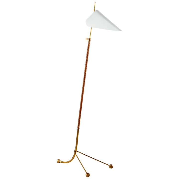 Myra Floor Lamp-Visual Comfort-VISUAL-ARN 1014HAB-WHT-Floor LampsPlaster White-1-France and Son