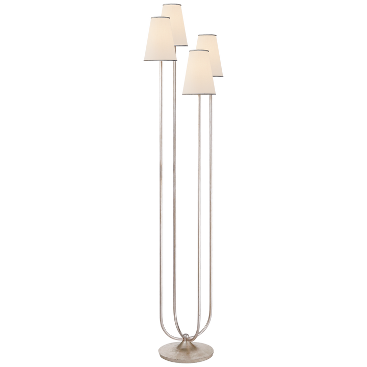 Monoceros Floor Lamp-Visual Comfort-VISUAL-ARN 1025BSL-L-Floor LampsBurnished Silver Leaf-1-France and Son