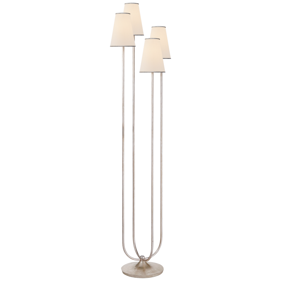 Monoceros Floor Lamp-Visual Comfort-VISUAL-ARN 1025BSL-L-Floor LampsBurnished Silver Leaf-1-France and Son