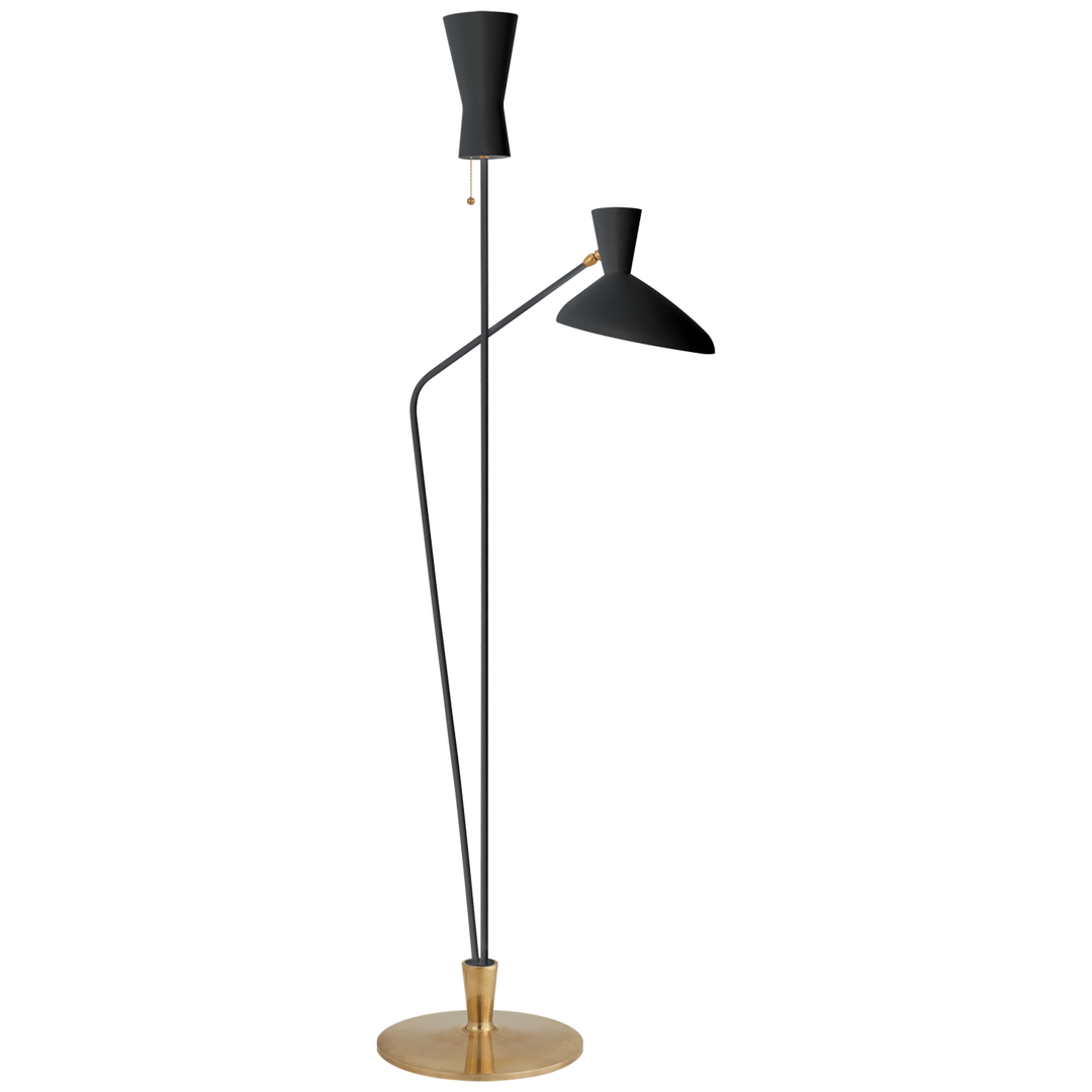 Aulia Large Dual Function Floor Lamp-Visual Comfort-VISUAL-ARN 1712BLK-Floor LampsBlack-2-France and Son