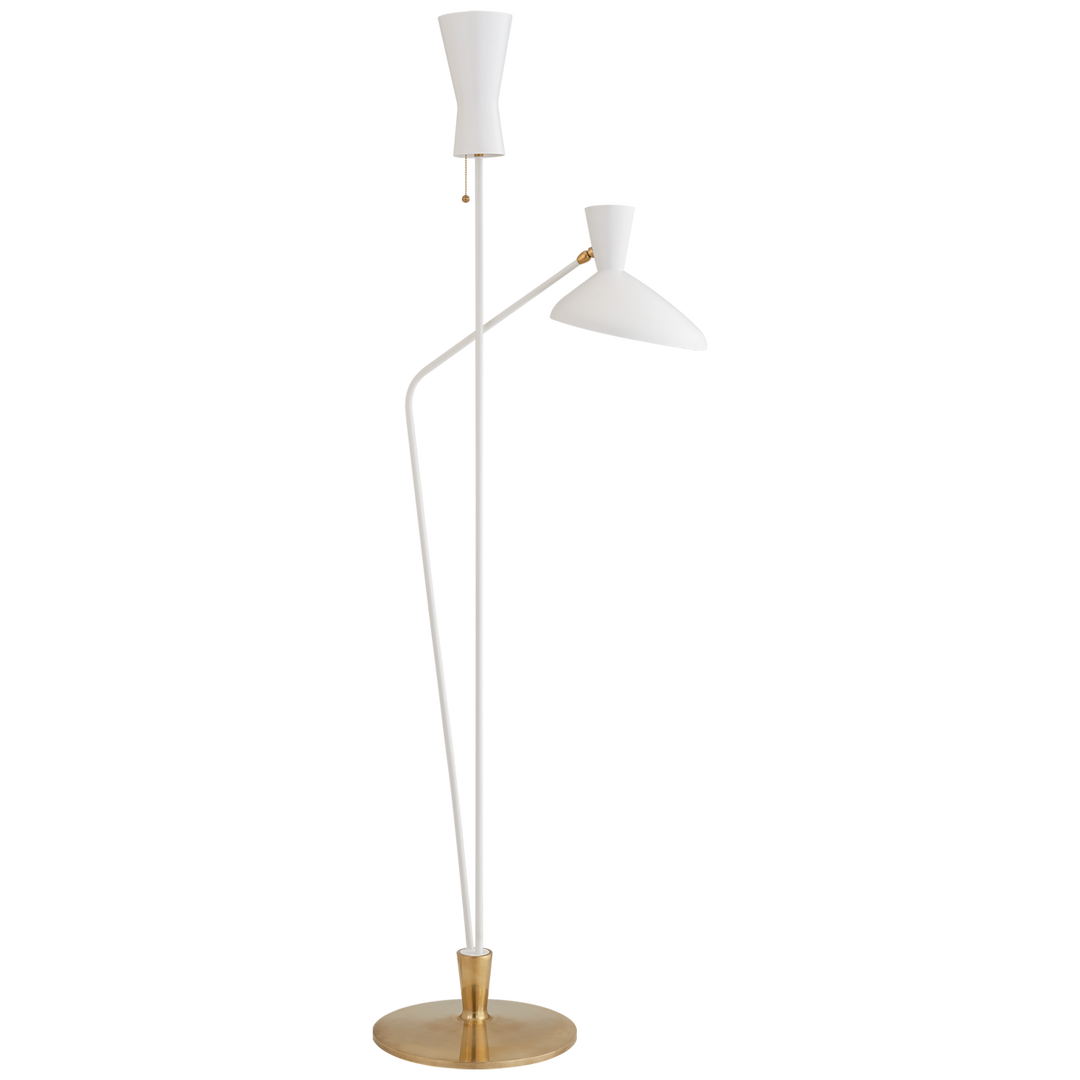 Aulia Large Dual Function Floor Lamp-Visual Comfort-VISUAL-ARN 1712WHT-Floor LampsWhite-1-France and Son