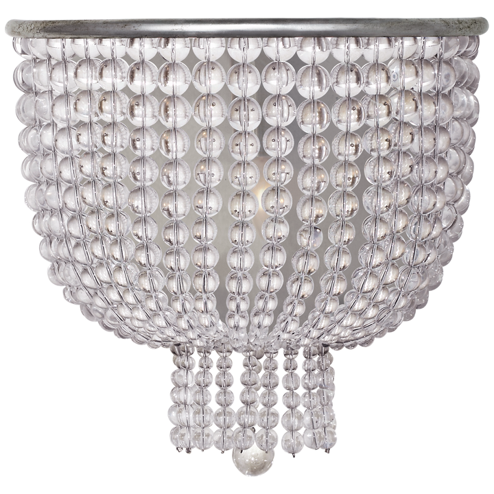 Jazzlyn Medium Sconce-Visual Comfort-VISUAL-ARN 2103BSL-CG-Wall LightingBurnished Silver Leaf-Clear Glass-1-France and Son