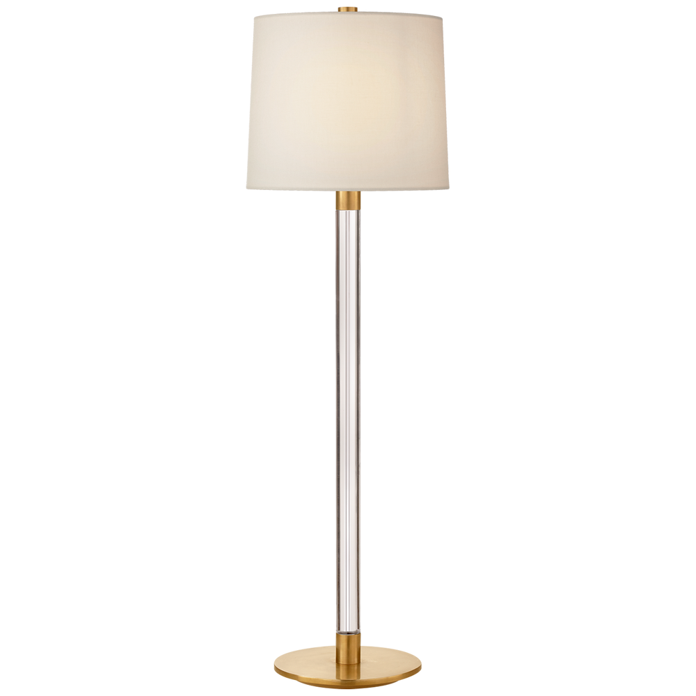 Railey Buffet Lamp-Visual Comfort-VISUAL-ARN 3005CG/HAB-L-Table LampsHand-Rubbed Antique Brass with Linen Shade-2-France and Son