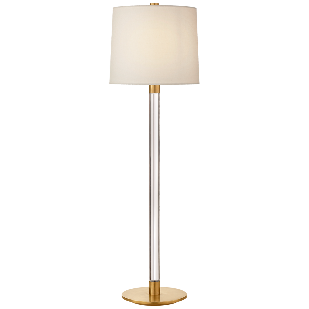 Railey Buffet Lamp-Visual Comfort-VISUAL-ARN 3005CG/HAB-L-Table LampsHand-Rubbed Antique Brass with Linen Shade-2-France and Son