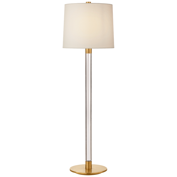 Railey Buffet Lamp-Visual Comfort-VISUAL-ARN 3005CG/HAB-L-Table LampsHand-Rubbed Antique Brass with Linen Shade-2-France and Son