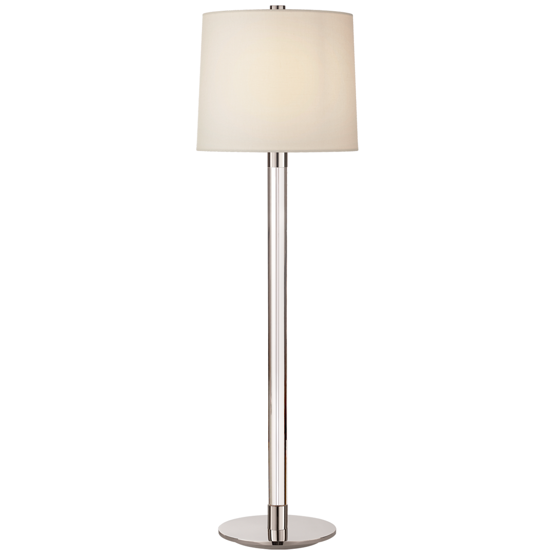 Railey Buffet Lamp-Visual Comfort-VISUAL-ARN 3005CG/PN-L-Table LampsPolished Nickel with Linen Shade-1-France and Son