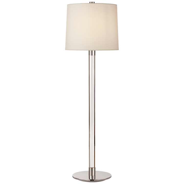 Railey Buffet Lamp-Visual Comfort-VISUAL-ARN 3005CG/PN-L-Table LampsPolished Nickel with Linen Shade-1-France and Son