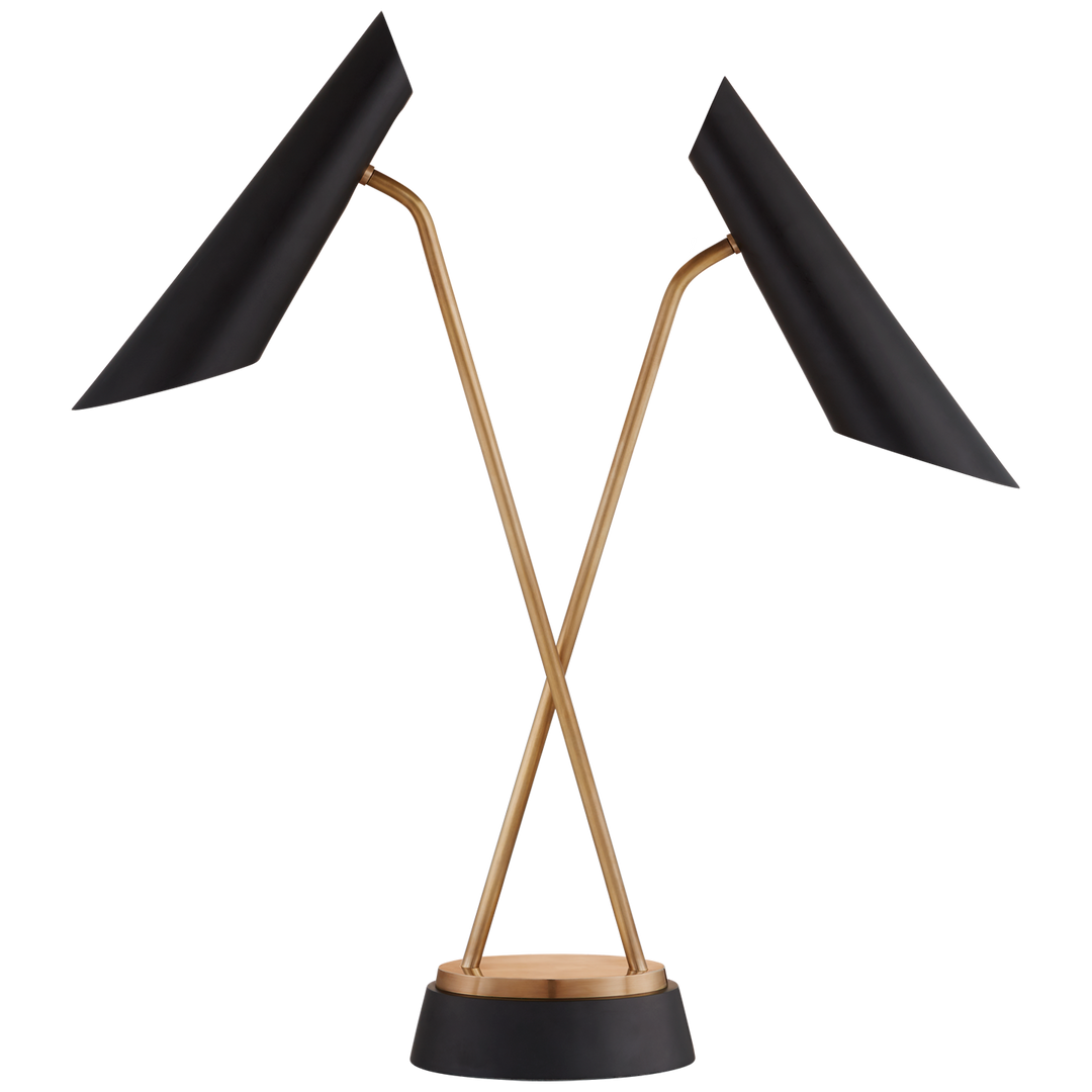 Flexus Pivoting Task Lamp-Visual Comfort-VISUAL-ARN 3403HAB-BLK-Table LampsDouble-Black-3-France and Son