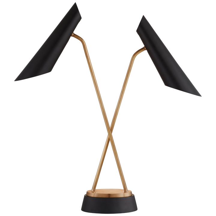 Flexus Pivoting Task Lamp-Visual Comfort-VISUAL-ARN 3403HAB-BLK-Table LampsDouble-Black-3-France and Son