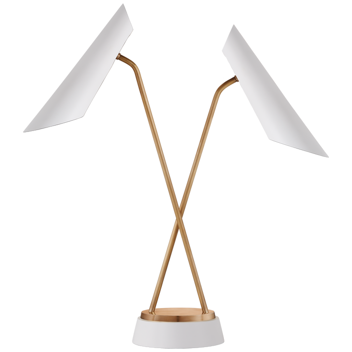 Flexus Pivoting Task Lamp-Visual Comfort-VISUAL-ARN 3403HAB-WHT-Table LampsDouble-White-4-France and Son