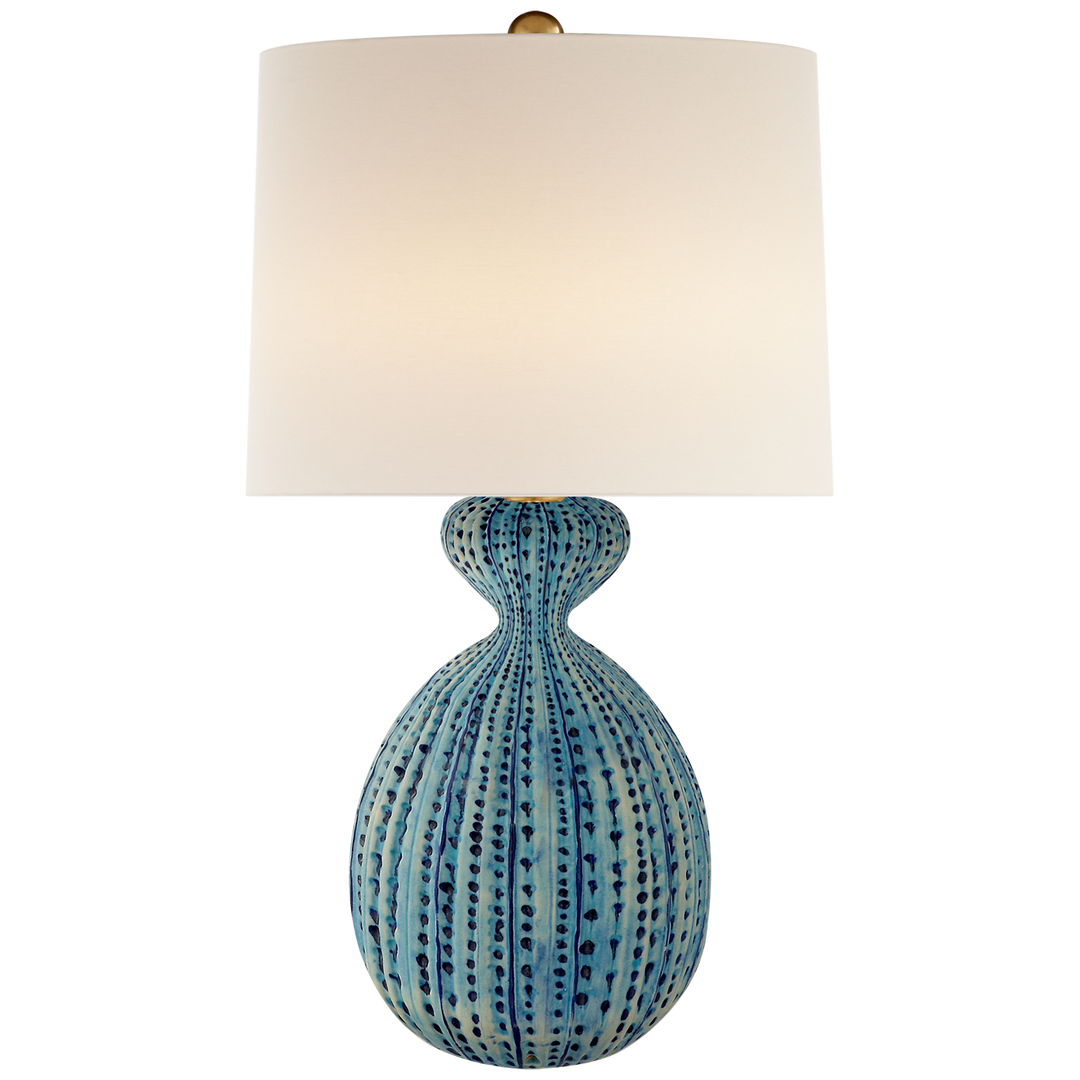 Goya Table Lamp-Visual Comfort-VISUAL-ARN 3606PA-L-Table LampsPebbled Aquamarine-6-France and Son