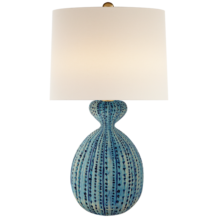 Goya Table Lamp-Visual Comfort-VISUAL-ARN 3606PA-L-Table LampsPebbled Aquamarine-6-France and Son