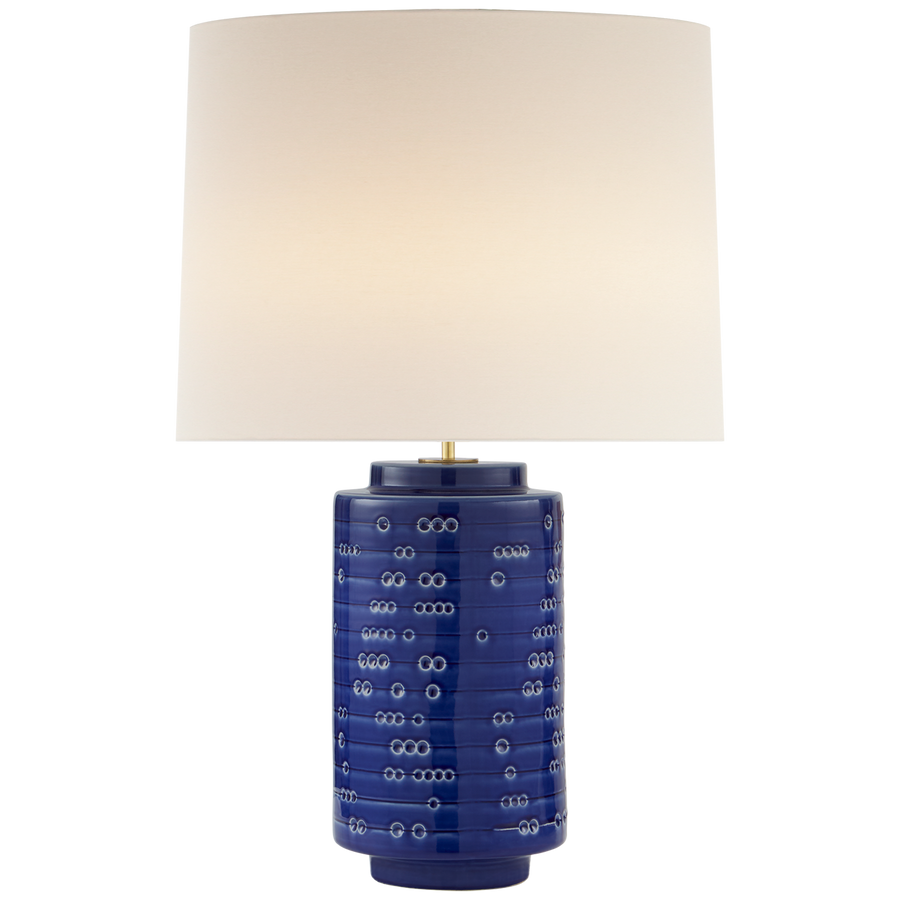 Delainey Large Table Lamp-Visual Comfort-VISUAL-ARN 3609PBL-L-Table LampsPebbled Blue-1-France and Son