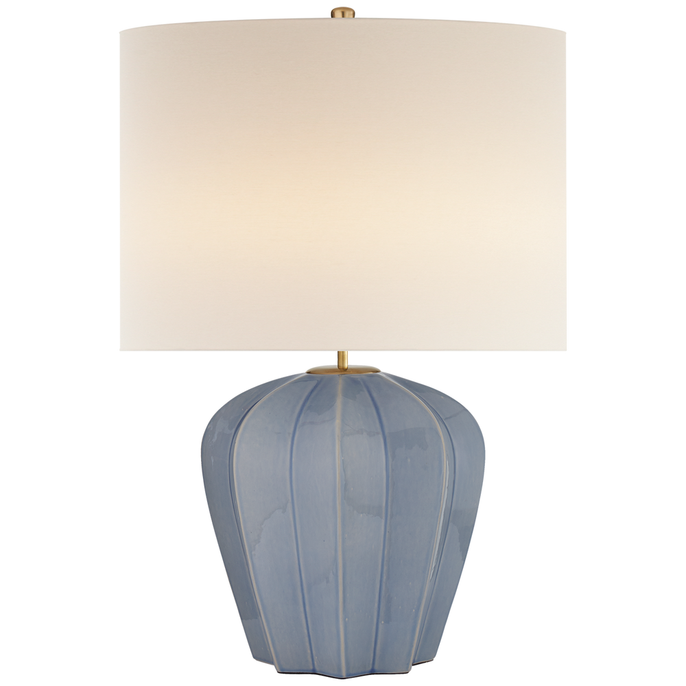 Pilot Medium Table Lamp-Visual Comfort-VISUAL-ARN 3611PBC-L-Table LampsPolar Blue Crackle-2-France and Son