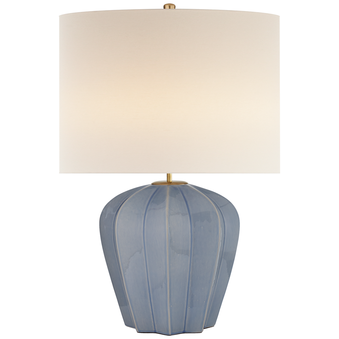 Pilot Medium Table Lamp-Visual Comfort-VISUAL-ARN 3611PBC-L-Table LampsPolar Blue Crackle-2-France and Son