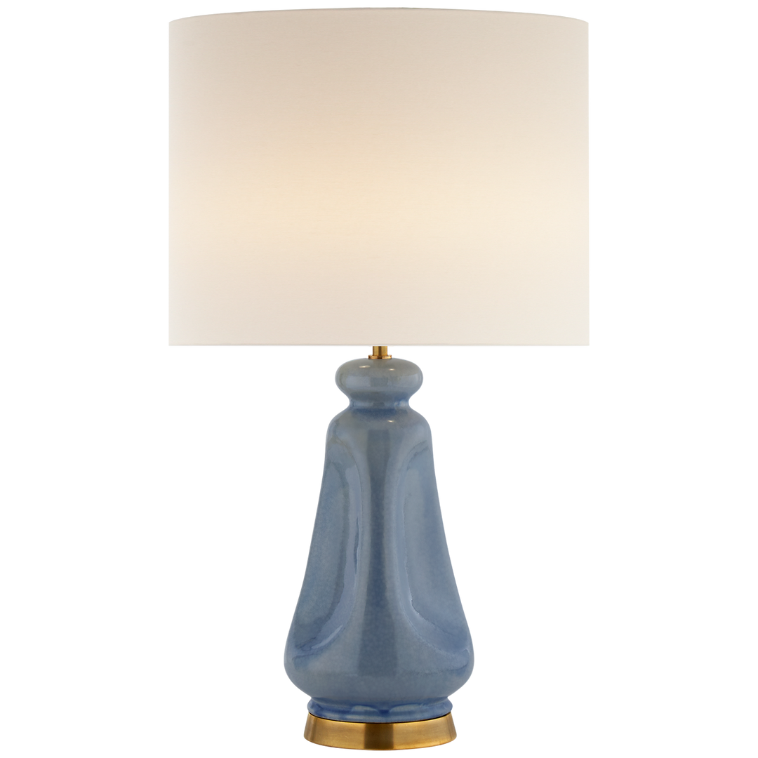 Kyrie Table Lamp-Visual Comfort-VISUAL-ARN 3614PBC-L-Table LampsPolar Blue Crackle-2-France and Son