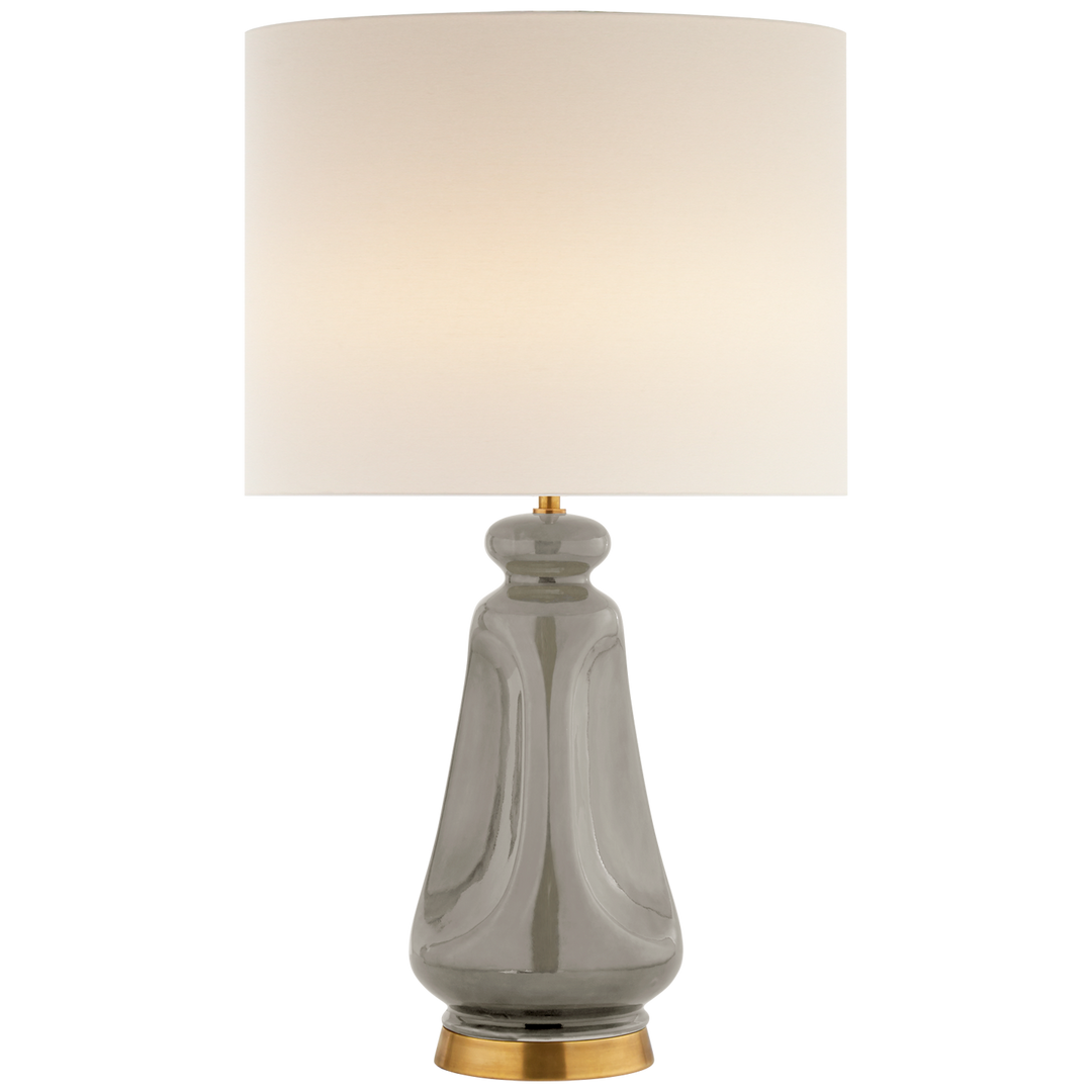 Kyrie Table Lamp-Visual Comfort-VISUAL-ARN 3614SHG-L-Table LampsShellish Gray-1-France and Son