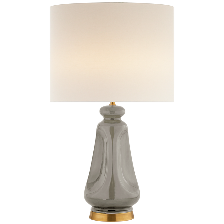 Kyrie Table Lamp-Visual Comfort-VISUAL-ARN 3614SHG-L-Table LampsShellish Gray-1-France and Son