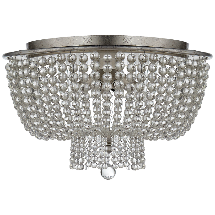Jazzlyn Flush Mount-Visual Comfort-VISUAL-ARN 4102BSL-CG-Flush MountsBurnished Silver Leaf-Clear Glass-1-France and Son
