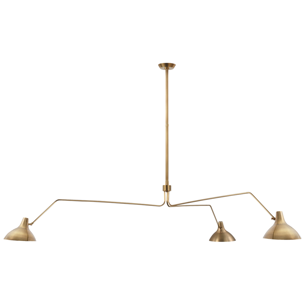 Carlisle Grande Triple Arm Chandelier-Visual Comfort-VISUAL-ARN 5007HAB-ChandeliersHand-Rubbed Antique Brass-2-France and Son