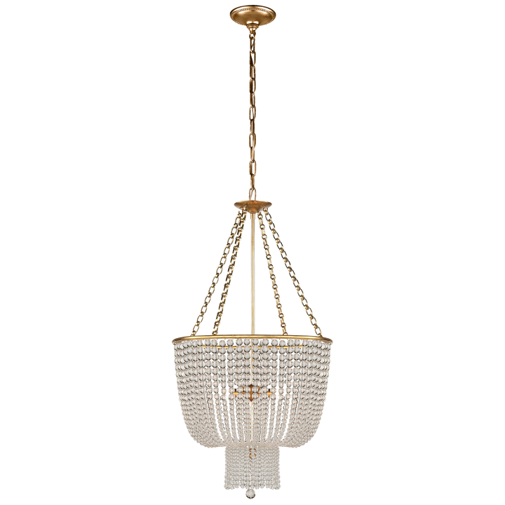 Jazzlyn Chandelier-Visual Comfort-VISUAL-ARN 5102HAB-CG-ChandeliersOne Tier-Hand-Rubbed Antique Brass-Clear Glass-6-France and Son