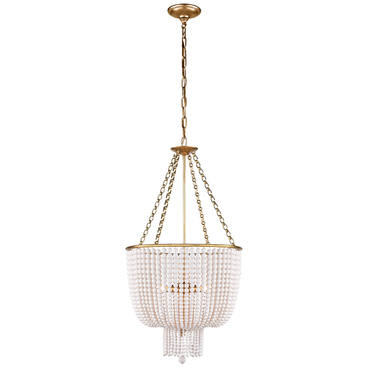 Jazzlyn Chandelier-Visual Comfort-VISUAL-ARN 5102HAB-WG-ChandeliersOne Tier-Hand-Rubbed Antique Brass-White Acrylic-7-France and Son