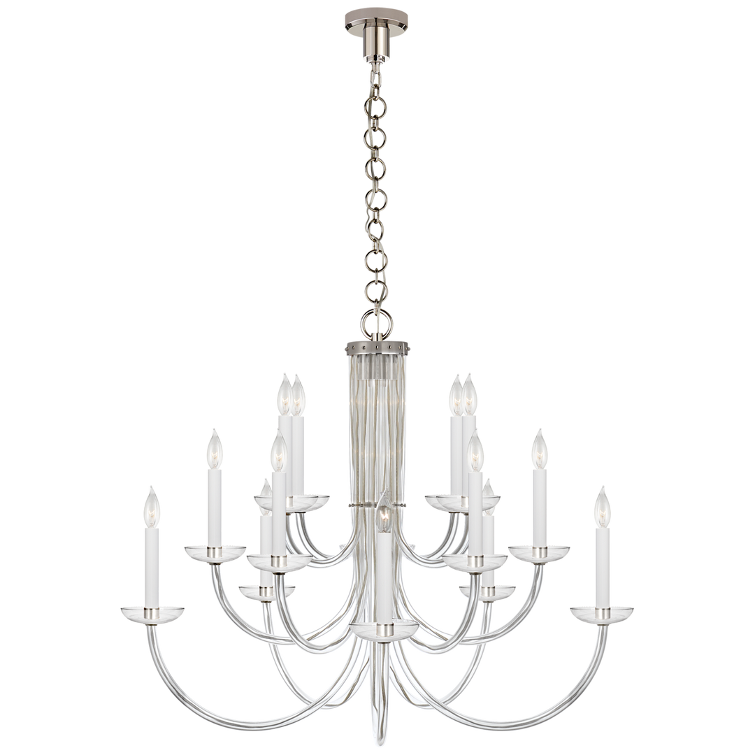 Wadsworth Chandelier-Visual Comfort-VISUAL-ARN 5116PN-CG-ChandeliersPolished Nickel-2-France and Son