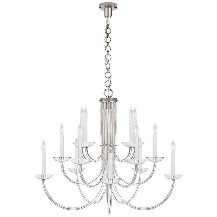 Wadsworth Chandelier-Visual Comfort-VISUAL-ARN 5116PN-CG-ChandeliersPolished Nickel-2-France and Son