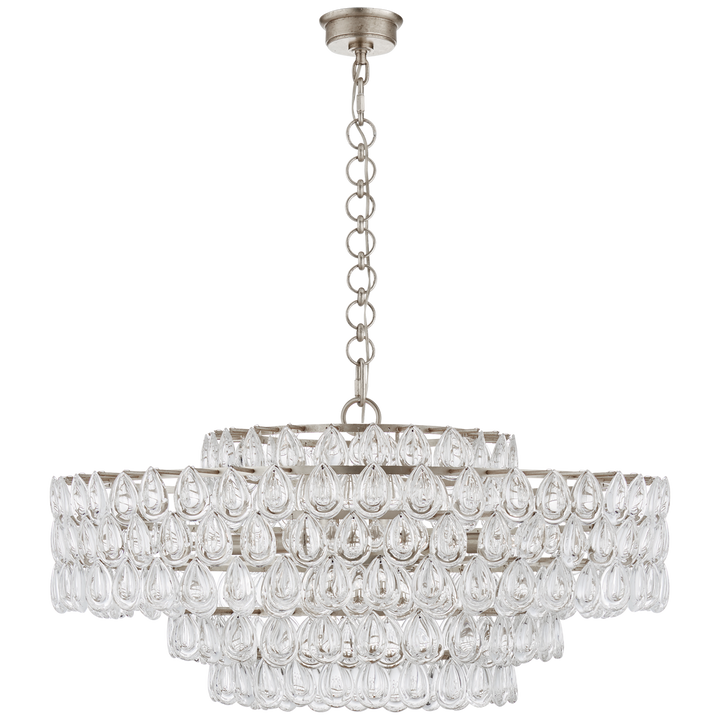 Lucy Chandelier-Visual Comfort-VISUAL-ARN 5174BSL-CG-ChandeliersLarge-Burnished Silver Leaf-4-France and Son