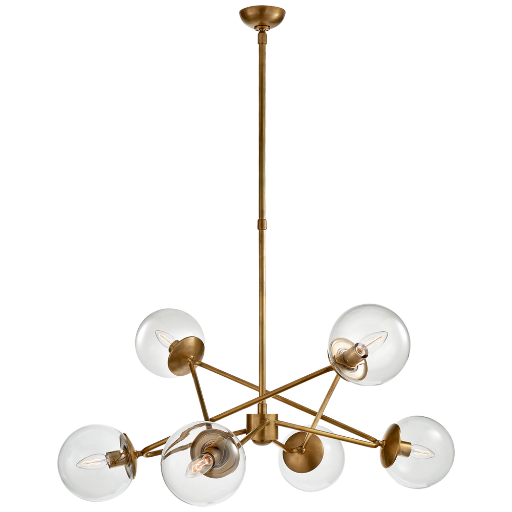 Tartan Large Dynamic Chandelier-Visual Comfort-VISUAL-ARN 5262HAB-CG-ChandeliersHand-Rubbed Antique Brass-2-France and Son