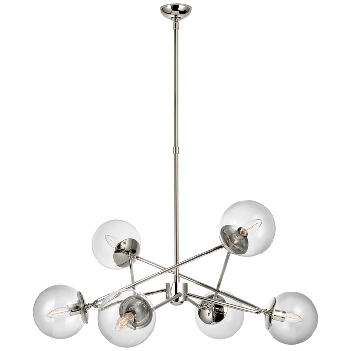 Tartan Large Dynamic Chandelier-Visual Comfort-VISUAL-ARN 5262PN-CG-ChandeliersPolished Nickel-1-France and Son