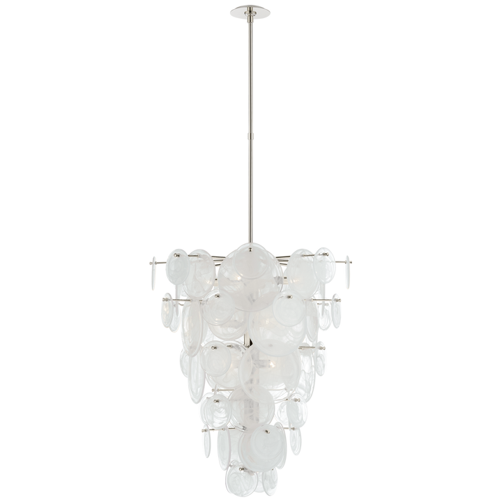 Lincoln Cascading Chandelier-Visual Comfort-VISUAL-ARN 5452PN-WSG-ChandeliersPolished Nickel-2-France and Son