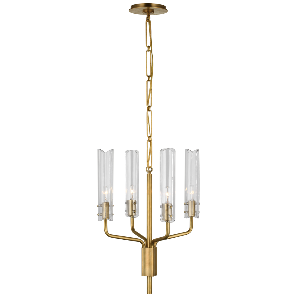 Caezar Petite Chandelier-Visual Comfort-VISUAL-ARN 5481HAB-CG-ChandeliersHand-Rubbed Antique Brass-2-France and Son
