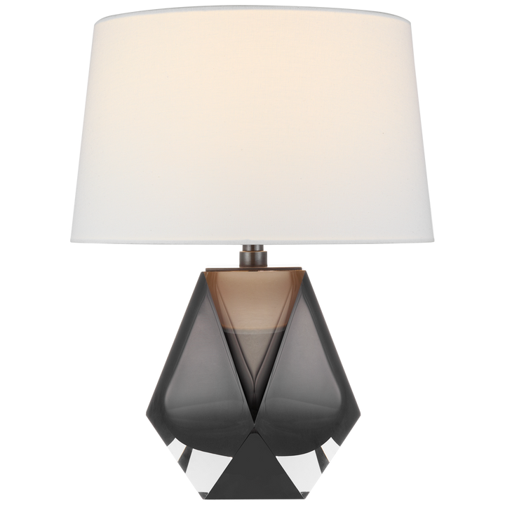 Gissele Small Table Lamp-Visual Comfort-VISUAL-CHA 8437SMG-L-Table LampsSmoked Glass-2-France and Son