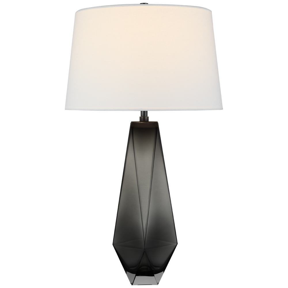 Gissele Medium Table Lamp-Visual Comfort-VISUAL-CHA 8438SMG-L-Table LampsSmoked Glass-2-France and Son