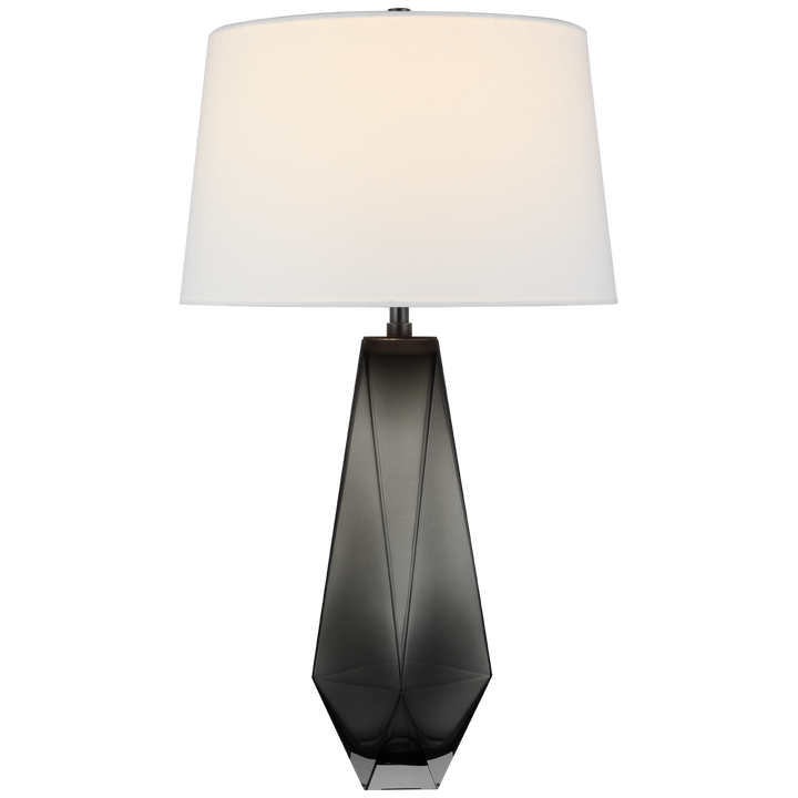 Gissele Medium Table Lamp-Visual Comfort-VISUAL-CHA 8438SMG-L-Table LampsSmoked Glass-2-France and Son