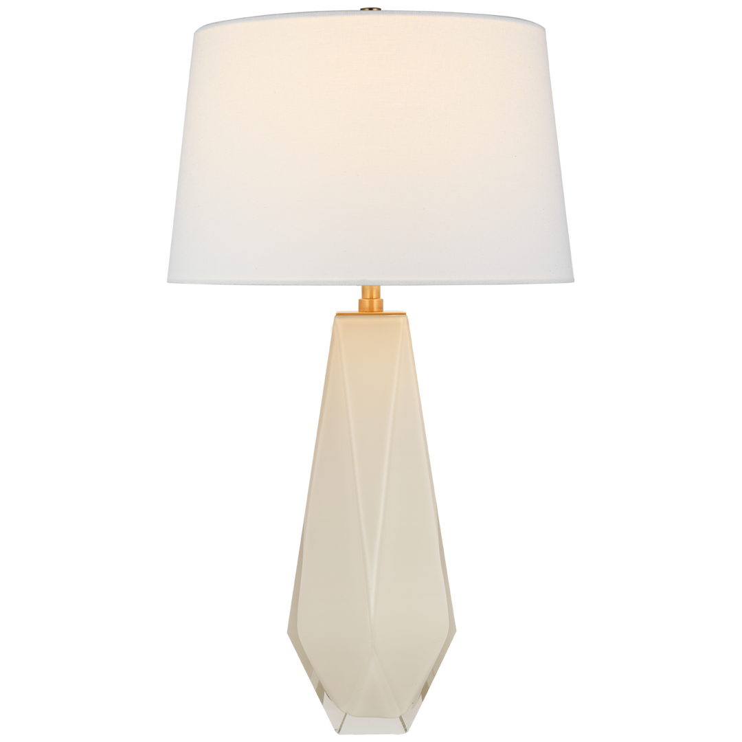 Gissele Medium Table Lamp-Visual Comfort-VISUAL-CHA 8438WG-L-Table LampsWhite Glass-3-France and Son