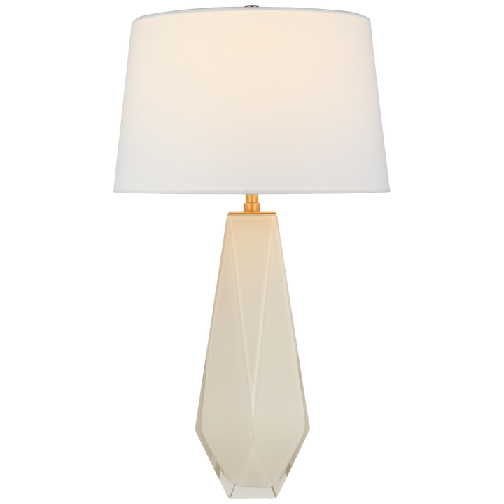 Gissele Medium Table Lamp-Visual Comfort-VISUAL-CHA 8438WG-L-Table LampsWhite Glass-3-France and Son