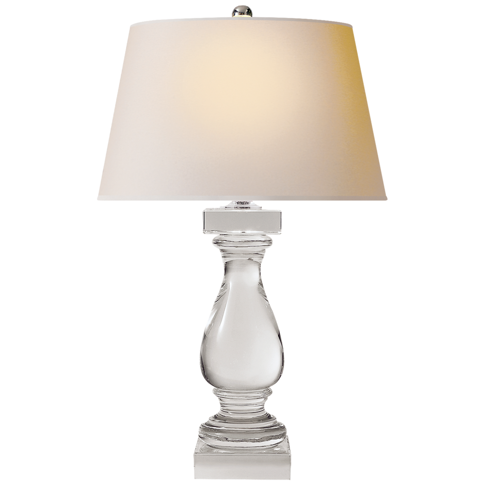 Bennett Table Lamp-Visual Comfort-VISUAL-CHA 8924CG-NP-Table LampsCrystal-13" x 17" x 10" Nature Paper-2-France and Son