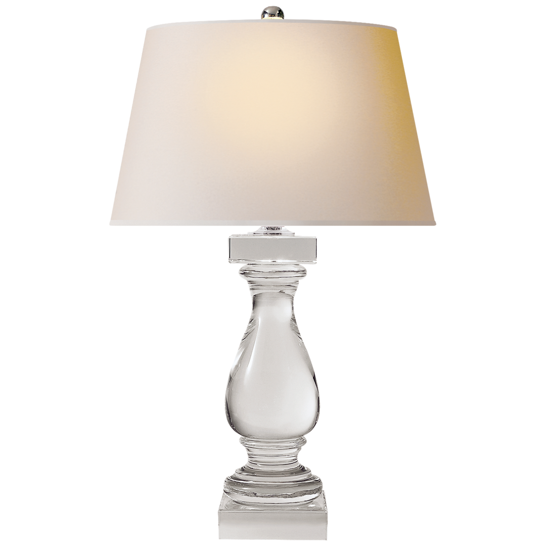 Bennett Table Lamp-Visual Comfort-VISUAL-CHA 8924CG-NP-Table LampsCrystal-13" x 17" x 10" Nature Paper-2-France and Son