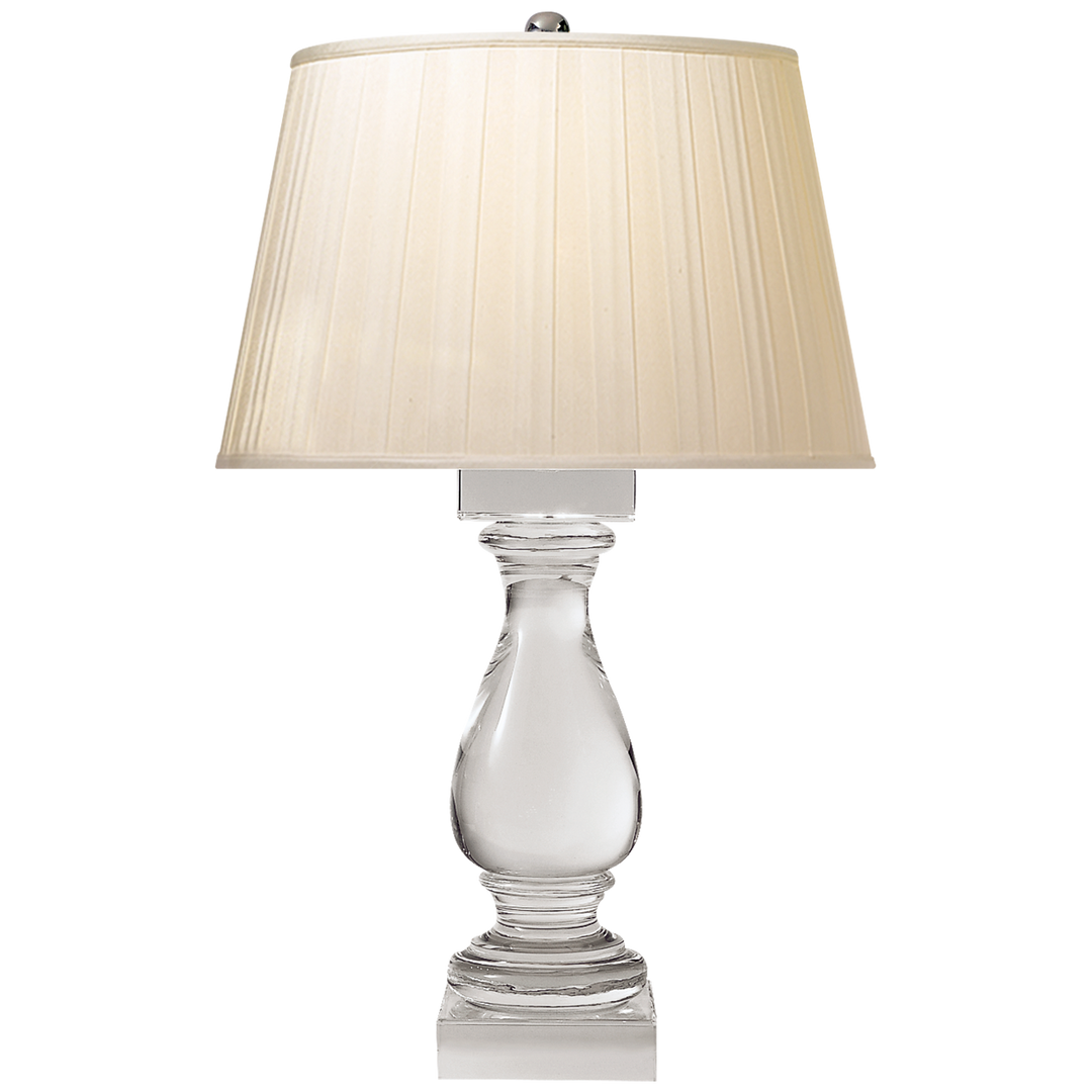 Bennett Table Lamp-Visual Comfort-VISUAL-CHA 8924CG-SBP-Table LampsCrystal-13" x 17" x 11" Silk-3-France and Son