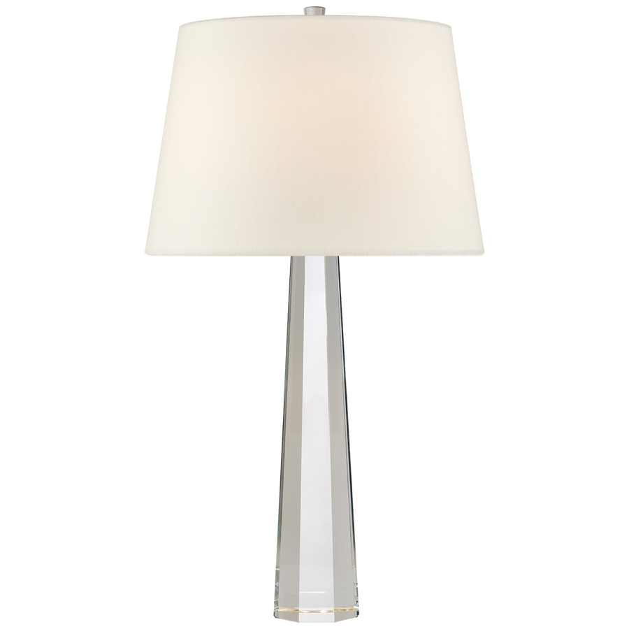 Ontario Spire Table Lamp in Crystal-Visual Comfort-VISUAL-CHA 8950CG-L-Table LampsMedium-Linen-1-France and Son