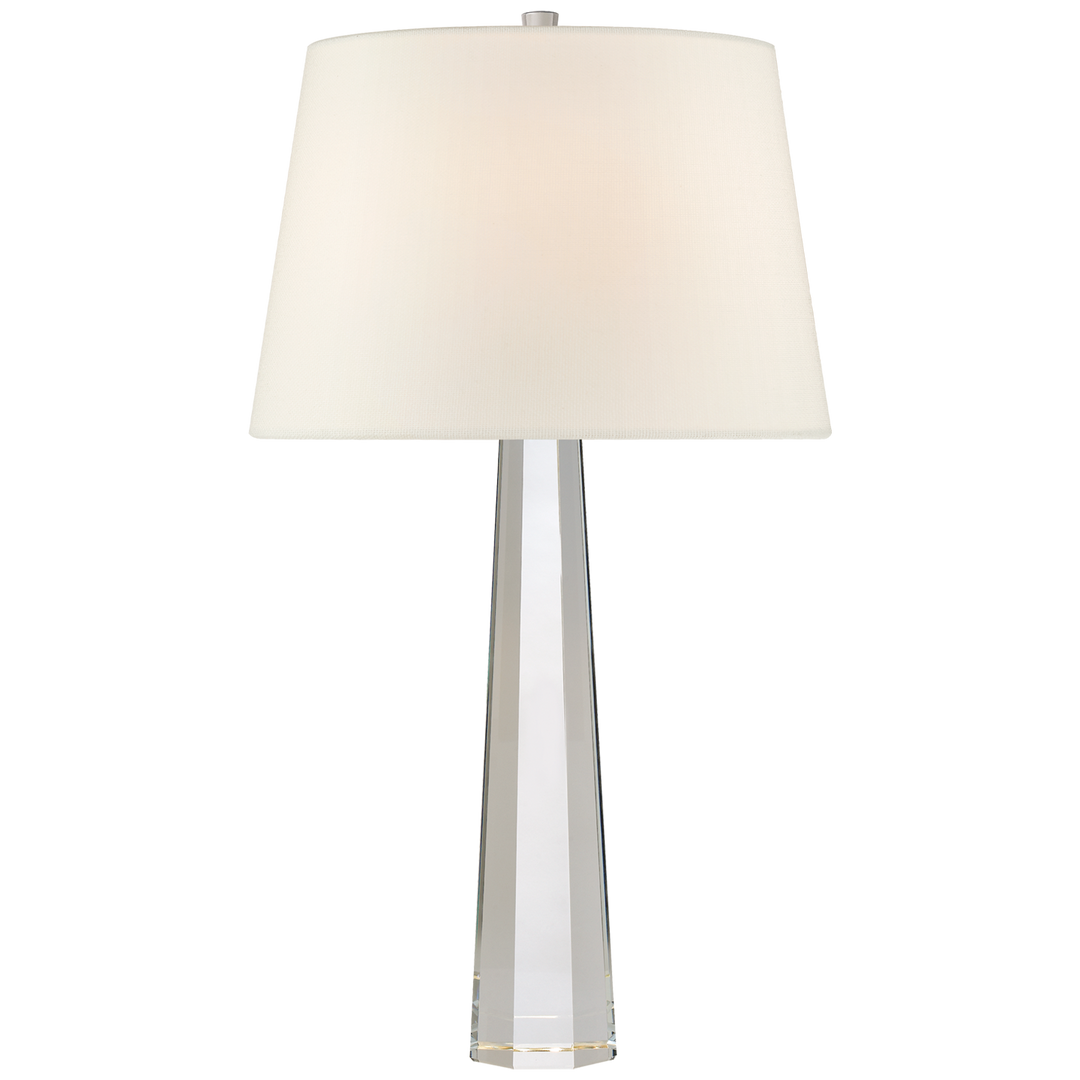 Ontario Spire Table Lamp in Crystal-Visual Comfort-VISUAL-CHA 8950CG-L-Table LampsMedium-Linen-1-France and Son