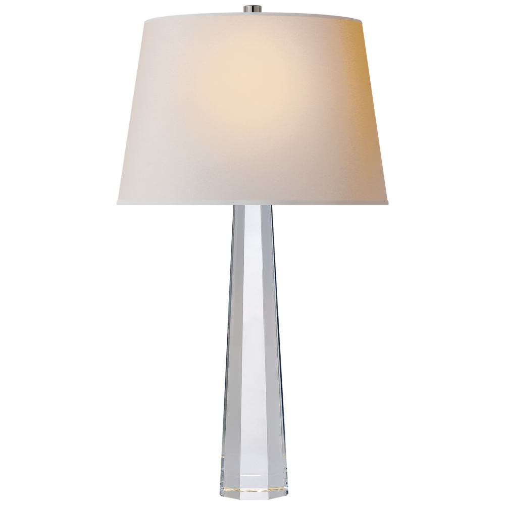 Ontario Spire Table Lamp in Crystal-Visual Comfort-VISUAL-CHA 8950CG-NP-Table LampsMedium-Nature Paper-2-France and Son