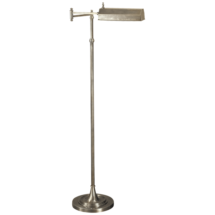 Dory Swing Arm Pharmacy Floor Lamp-Visual Comfort-VISUAL-CHA 9107AN-Floor LampsAntique Nickel-2-France and Son