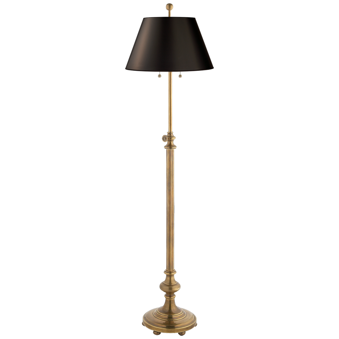 Ophiuchus Adjustable Club Floor Lamp-Visual Comfort-VISUAL-CHA 9124AB-B-Floor LampsBlack Paper-3-France and Son